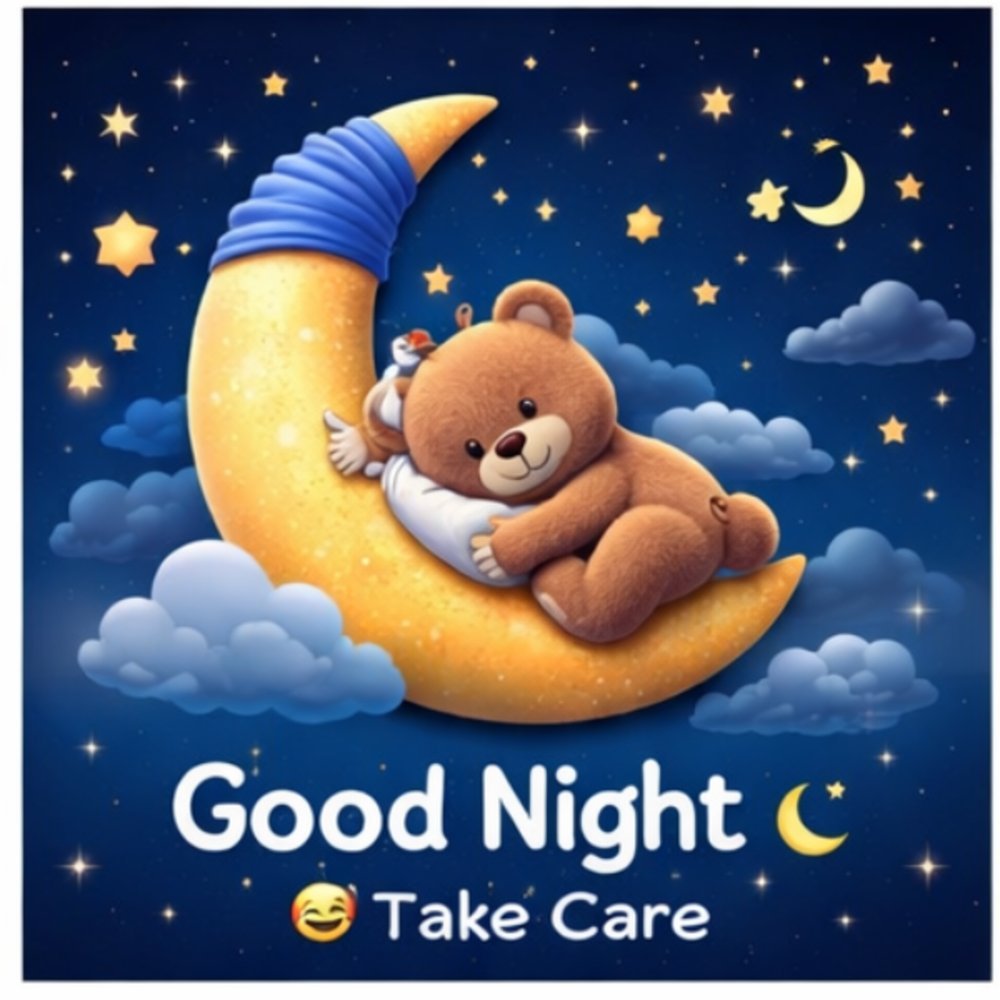 beautiful good night images with moon stars romantic cute style