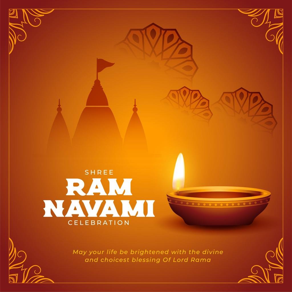 Ram Navami celebration festival greeting image