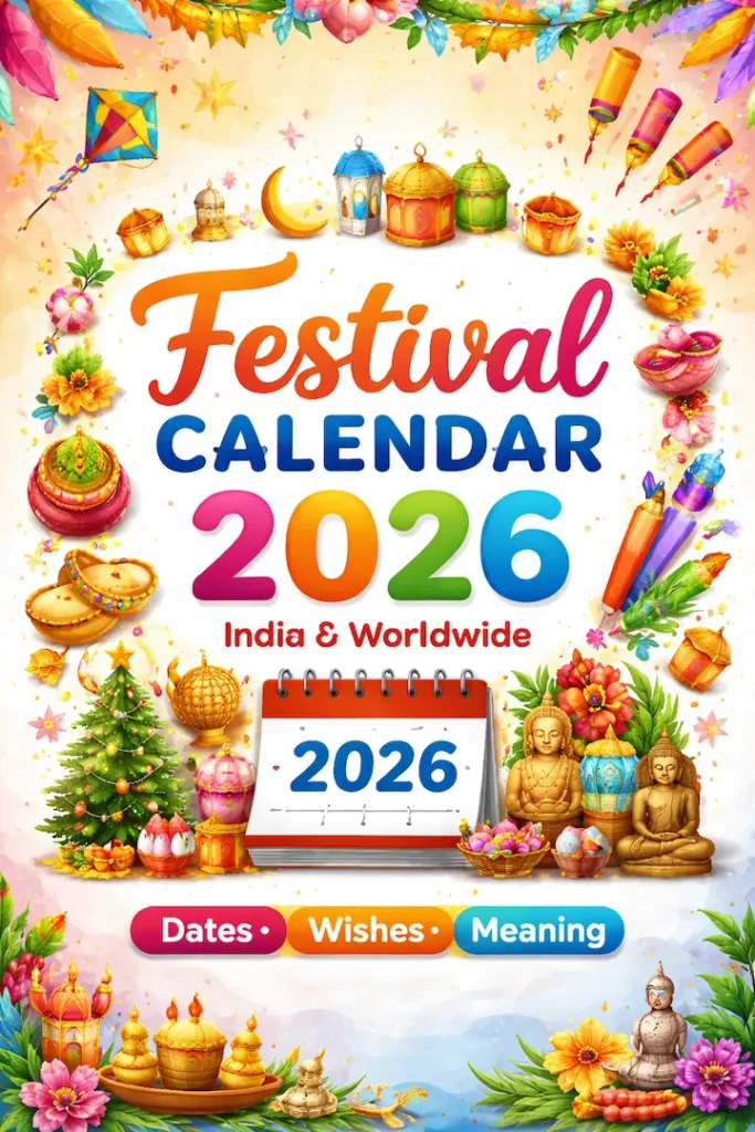 Festival Calendar 2026 India and Worldwide with Dates Wishes and Meaning