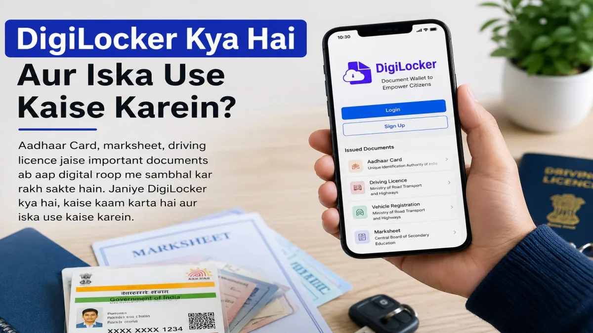 DigiLocker Kya Hai Aur Iska Use Kaise Karein - digital documents aur DigiLocker app ki jankari