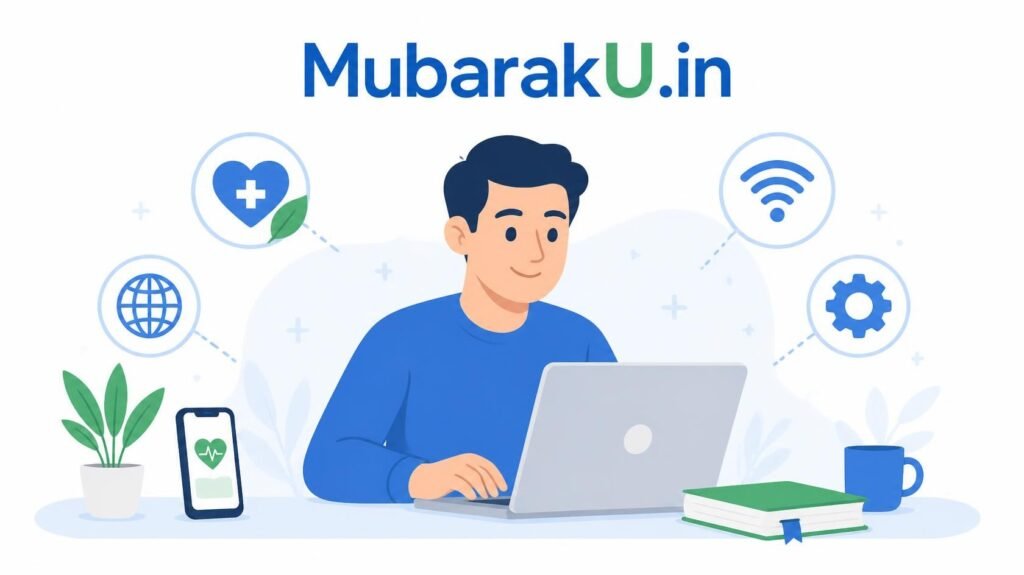 MubarakU.in homepage banner for technology, health and helpful guides